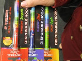 A selection of fruit-flavored e-cigarettes. The bill does not ban flavoring.
