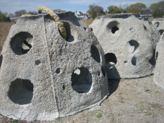 Close-up of the Reed Balls before installation.