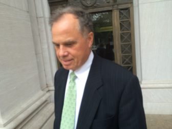 Brian Foley after testifying against John G. Rowland.