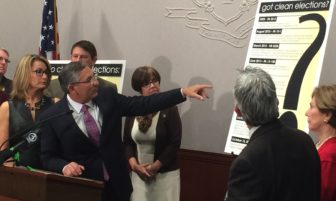 Senate Minority Leader Len Fasano points to GOP campaign reforms.