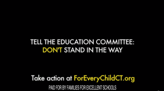 An advertisement charter advocates are running on tv and radio stations statewide.
