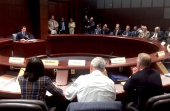 Gov. Malloy makes brief remarks at the first meeting of the Governor’s Transportation Finance Panel.