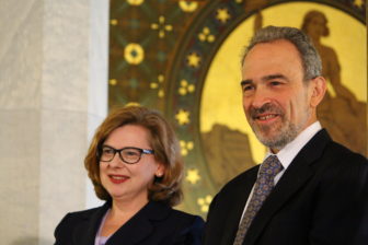 Education Commissioner Dianna Wentzell and State Board of Education Chairman Allan Taylor