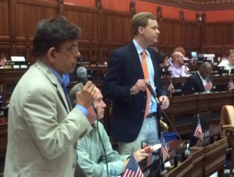 This is a picture of Rep. Prasad Srinivasan (left) and Rep. Matt Ritter, who worked to revise the bill.