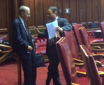 Senate President Pro Tem Martin M. Looney and Majority Leader Bob Duff.