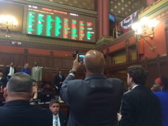 Rep. Angel Arce was one of many legislators who photographed the vote tally for An Act Concerning Excessive Use of Force."