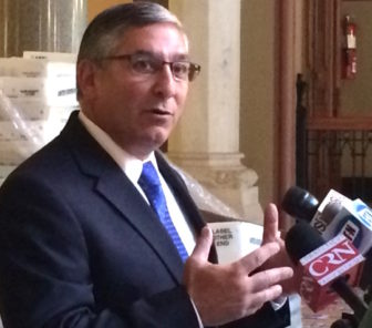 Republican Senate Majority Leader Len Fasano responds Monday to Gov. Malloy's proposal for bipartisan talks on the state budget.