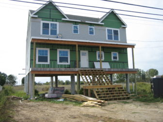 An elevated home on Milford's Cooper Avenue.
