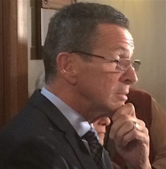 Gov. Dannel P. Malloy comments after meeting with legislative leaders Tuesday.