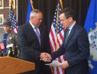Commissioner Scott Semple and Gov. Dannel P. Malloy.