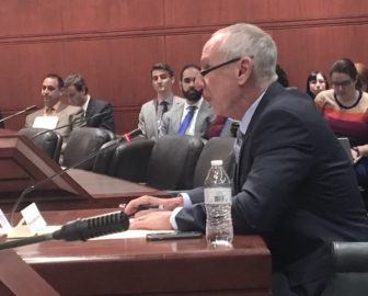 CSCU President Mark Ojakian testifies in support of financial aid for undocumented students.