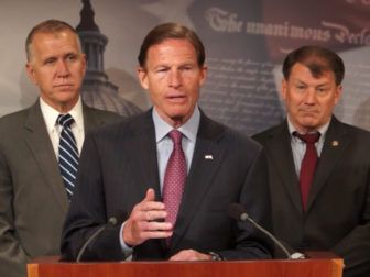 U.S. Sen. Richard Blumenthal addressing the provisions of the new VA bill.