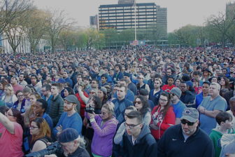 The crowd estimate from city parks officials was 14,000.