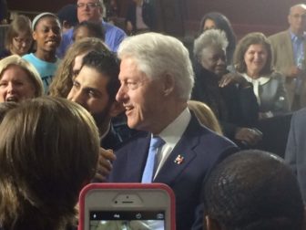 Bill Clinton in Hartford.