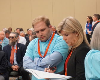 Ann Brookes follows a close vote.