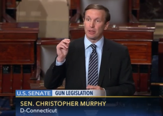 Sen. Chris Murphy speaks last month on legislation to expand background checks for gun purchasers.