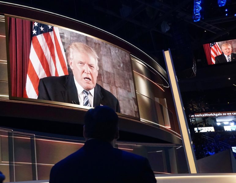 Donald J. Trump appeared once again, this time on screen.