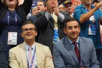 State Sen. Art Linares arrived Wednesday night and joined GOP chair J.R. Romano in the front row. Read the story here.