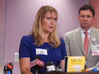 Jill Negro of Wallingford has two children who have food allergies that require her family to own EpiPens.