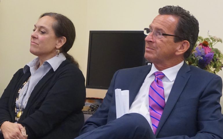 DCF Commissioner Joette Katz and Gov. Dannel P. Malloy.