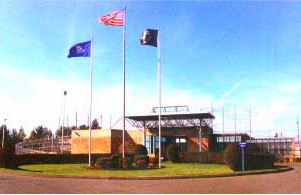 Glass departed this prison in Enfield after serving 93 percent of a five-year sentence.