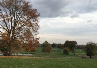 Colt Park in Hartford, where Larson proposes an underground cloverleaf intersection for I-91 and I-84.