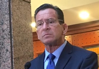 Gov. Dannel P. Malloy discusses his upcoming state budget proposal with reporters.