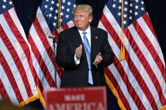 Donald Trump delivers as immigration policy speech at the Phoenix Convention Center during the campaign.