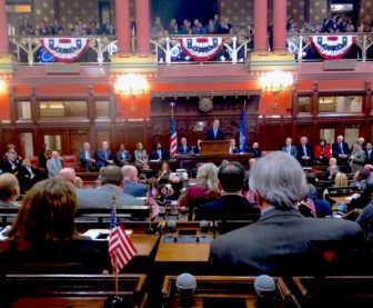 Gov. Dannel P. Malloy delivers his state of the state address.