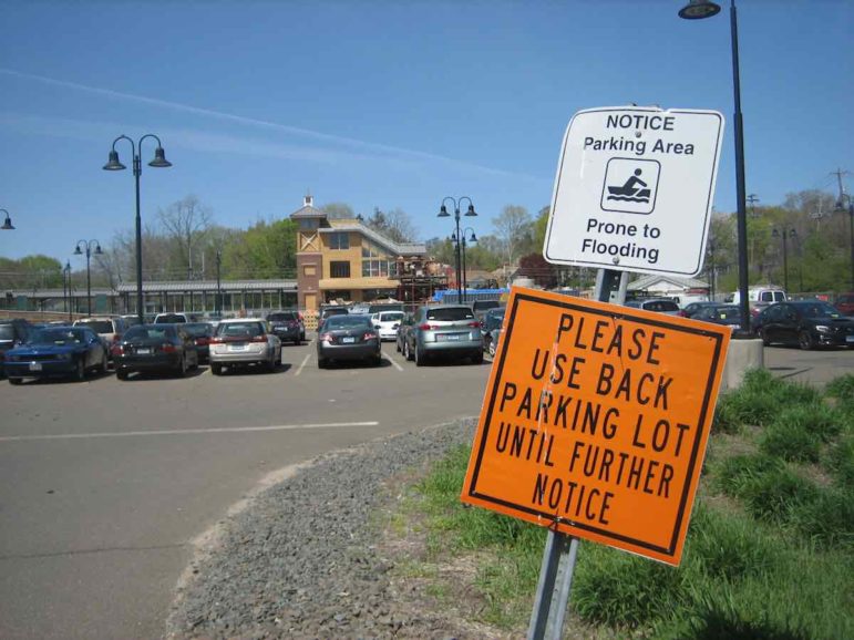 The new Branford Station parking area is in the floodplain of the mouth of the Branford River and is known to flood.