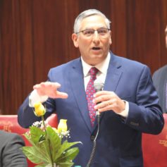 Senate Minority Leader Len Fasano during the opening day of the legislative session.