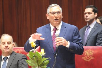 Senate Minority Leader Len Fasano during the opening day of the legislative session.