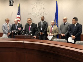 Senate Republican leader Len Fasano speaks about the proposals on Wednesday.