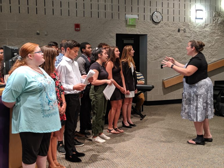 Students from Meriden's Washington Middle School and Maloney High School in Meriden performed at the superintendents event.